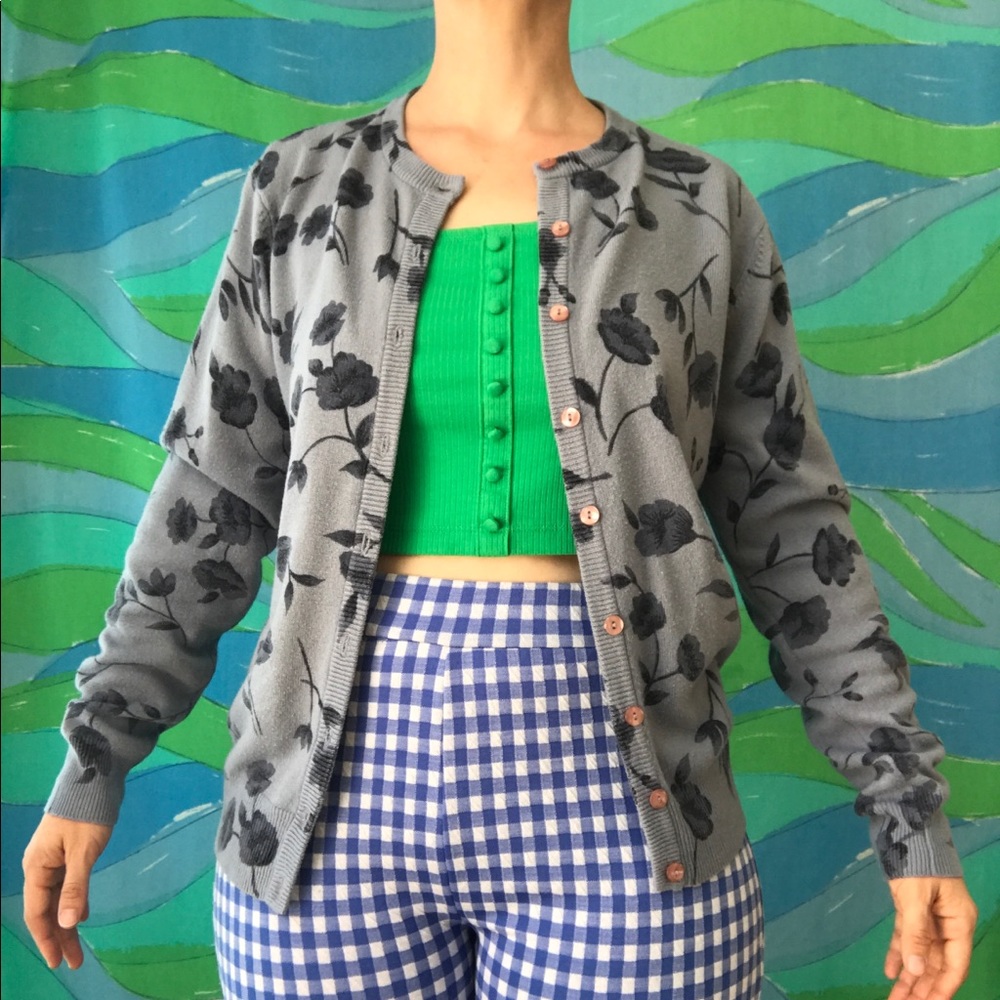 PRIMARK retro pin up style bright green tank top - Picture 4 of 4